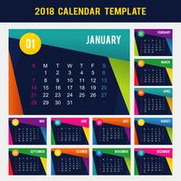 Printable Calendar 2018 Vector