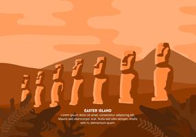 Easter Island Background vector