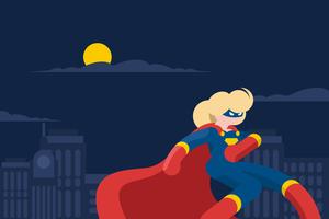 Super Woman Illustration vector