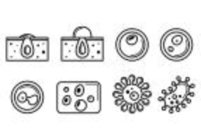 Set Of Pimple Icons vector