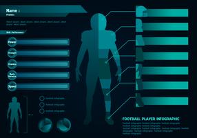 Fútbol jugador infografía vector libre