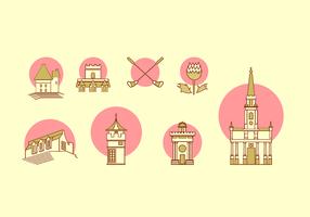 Edinburgh Icon Set Free Vector