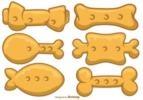 Vector Dog Biscuit Icon Set