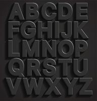 Vector Black 3d Font