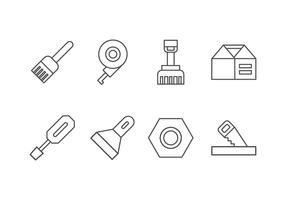 Handmade, DIY, Bricolage Tools Set Icon vector