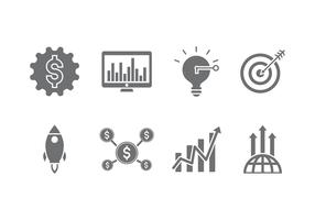 Revenue set vector icon