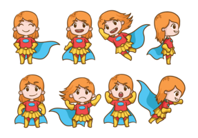 vector de dibujos animados superwoman