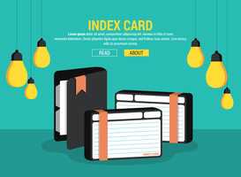 Index Card Vector Illustration