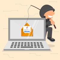 Ilustración de phishing de Internet vector