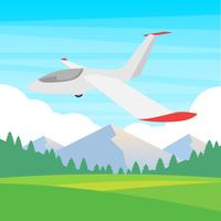 Glider On A Blue Sky Illustration vector