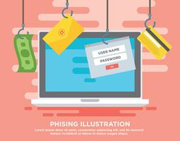 Phising Illustration vector