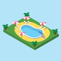 Isometric Swimming Pool vector