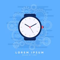 Ilustración de piezas de reloj gratis vector