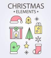 Vector de elementos de Navidad gratis