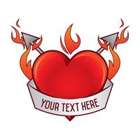 Flaming Heart Illustration vector