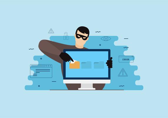 Flat Phishing Illustration