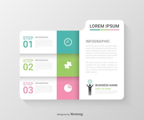 Abstract Modern Tab Vertical Index Card Vector Template