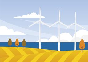 Wind Turbine Illustration vector