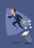 Businessman Jumping From Springboard vector