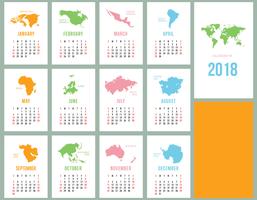 Calendario imprimible vector