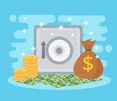 Sample Money Vector Blue Background