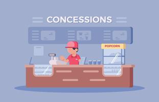 Movie Theater Concession Stand vector