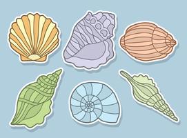 Colored Scallops Vector