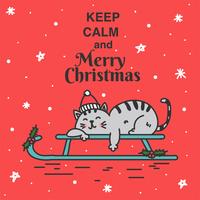Keep Calm And Merry Christmas Vector