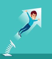 Businessman Jumping Springboard vector