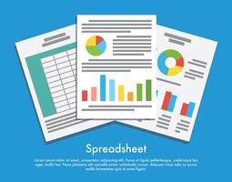 Spreadsheet Illustration vector