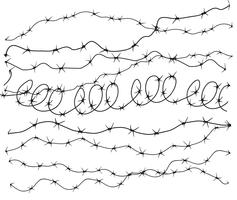 Barbed Wire Brushes Vectors