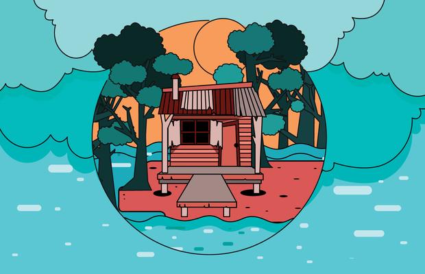 Bayou House Vector