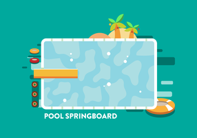 Pool Springboard Vector