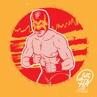 Luchador Pose Illustration vector