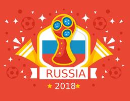 Free Red Background Russia World Cup 2018 Vector