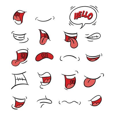 Mouth Cartoon PNG, Vector, PSD, and Clipart With Transparent