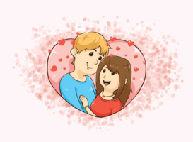 Criaturas en el amor Vector Illustration