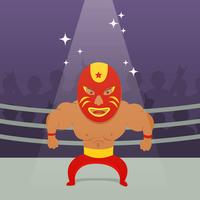 Mexican Wrestler Illustration vector