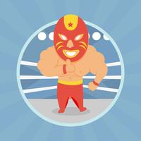 Mexican Wrestler Illustration  vector