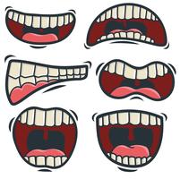 Vector Set Of Cartoon Mouth