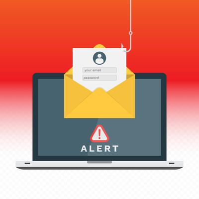 Phishing By Email Spoofing Internet Concept Illustration