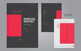 Informe anual elegante plantilla de diseño plano geométrico