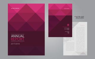 Annual Report Elegant Geometric Flat Design Template vector