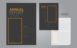 Annual Report Elegant Geometric Flat Design Template vector