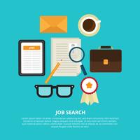 Job Search Vector Illustration