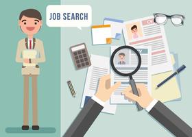 Job Search Character Illustration Vector