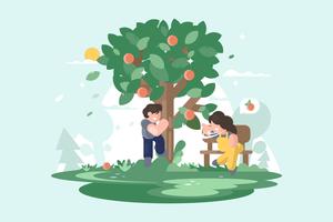 Peach Tree Illustration vector