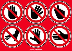 Vector Set Of DO NOT TOUCH Signs