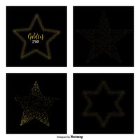Gold Glittering Star Dust Vector Stars