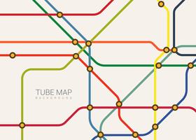 Flat Tube Map Background vector